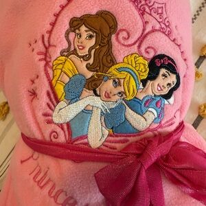 Pink Disney Princess Blanket with Embroidery